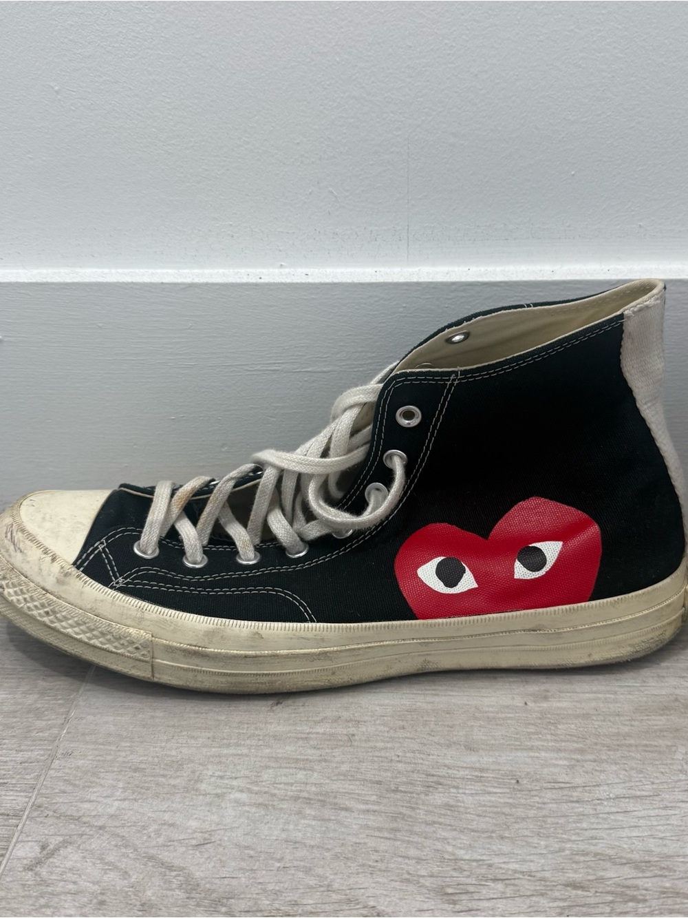 Commes Des GarconS PLAY Converse Unisex Chuck Taylor High Top Sneakers Black 12 - Picture 3 of 12